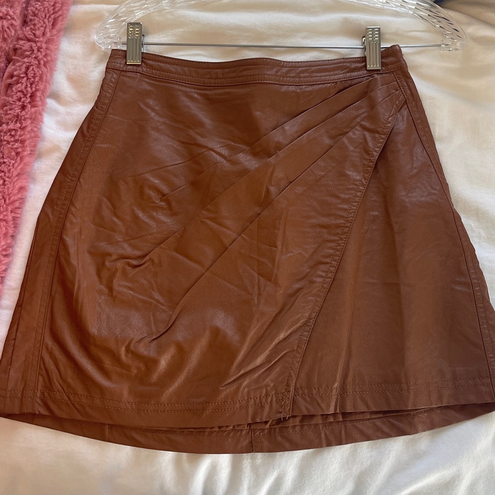 Free people leather skirt
